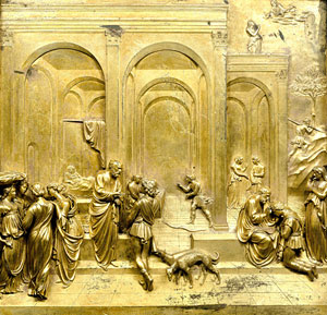 Lorenzo Ghiberti's Jacob and Esau (photo by Antonio Quattrone, Museo dell'Opera del Duomo, 1425–1452)