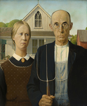 Grant Wood's American Gothic (Art Institute of Chicago, 1930)