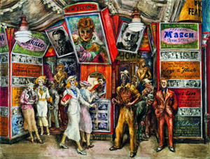 Reginald Marsh's Twenty Cent Movie (photo by estate of the artist/ARS, Whitney Museum of American Art, 1936)